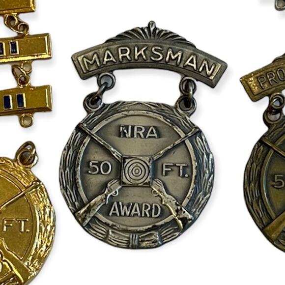 Vintage‎ NRA Marksman Metals Pins 80s Rifle Collectors Bars Awards - Picture 3 of 5